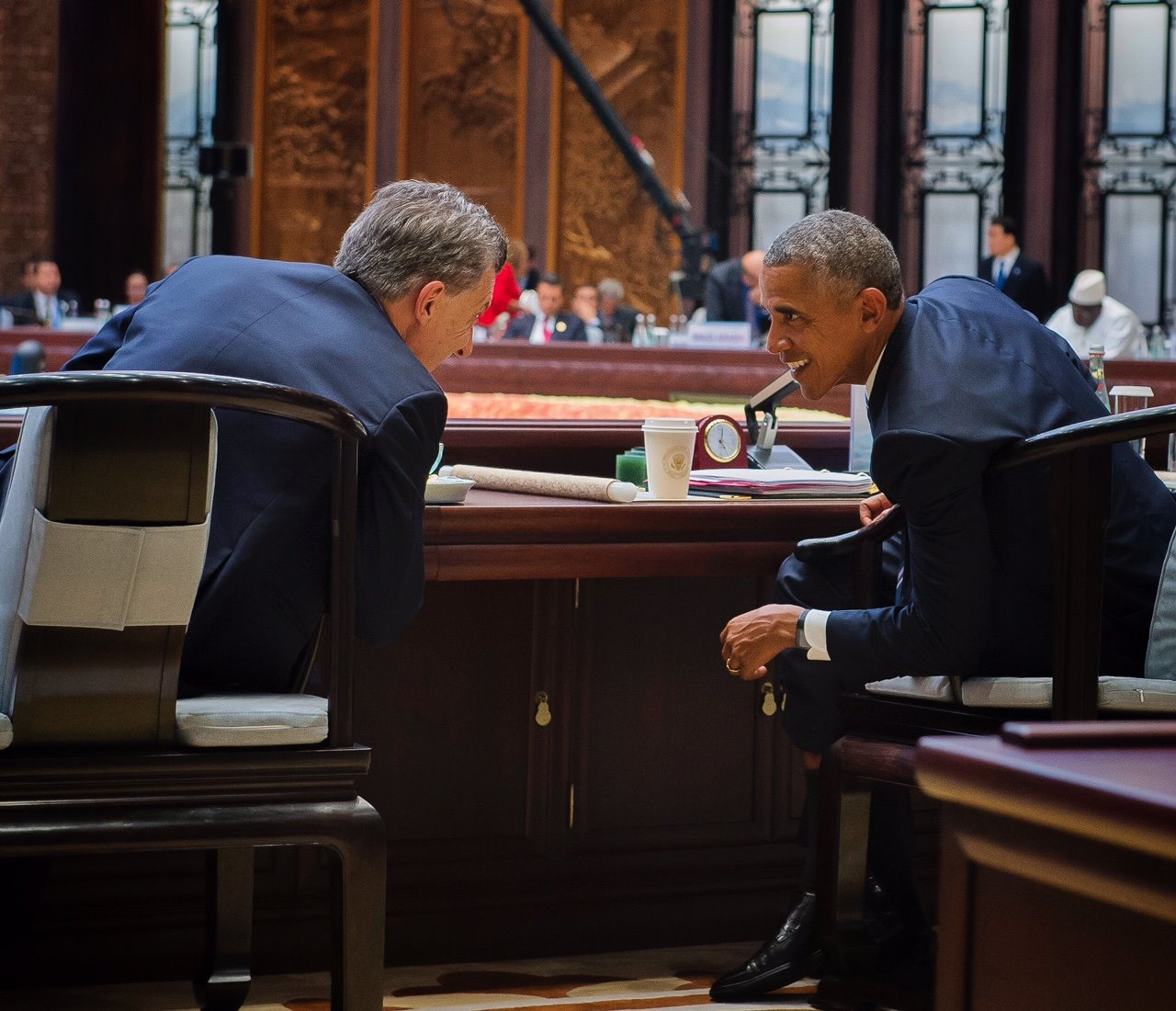 Argentine President, Mauricio Macri and U.S. President, Barack Obama at a bilateral meeting 