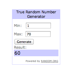 Random Sumber Generator Results