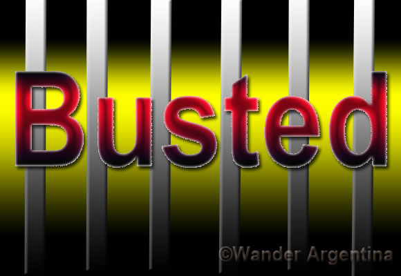 busted with jail bars