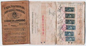 A booklet from Argentina's 'Caja Nacional de Ahorra Postal' (National Postal Savings Fund), a defunct Argentine savings program