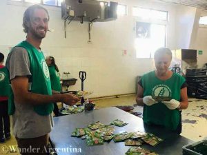 volunteers at the Food Bank of San Martin Buenos Aires